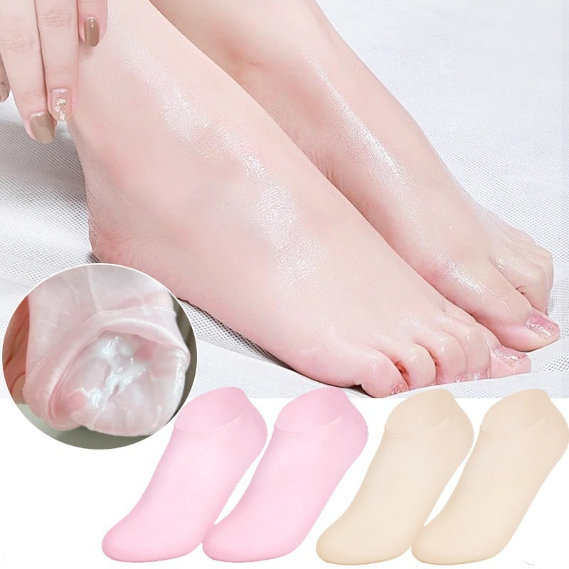 Premium Silicone Gel Heel Socks (1 Pair) – Anti-Cracking & Moisturizing Foot Care