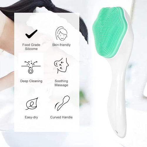 1 PCs Silicone Face Scrubber Exfoliating Brush, Manual Handheld Massager