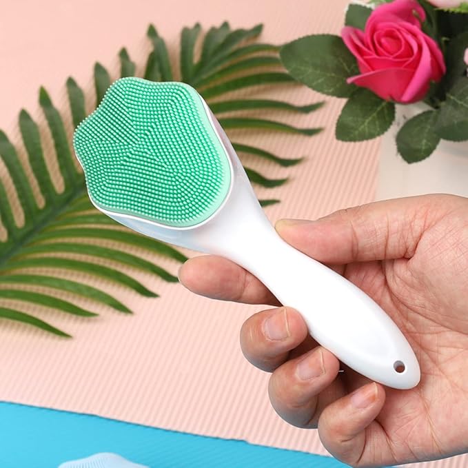 1 PCs Silicone Face Scrubber Exfoliating Brush, Manual Handheld Massager