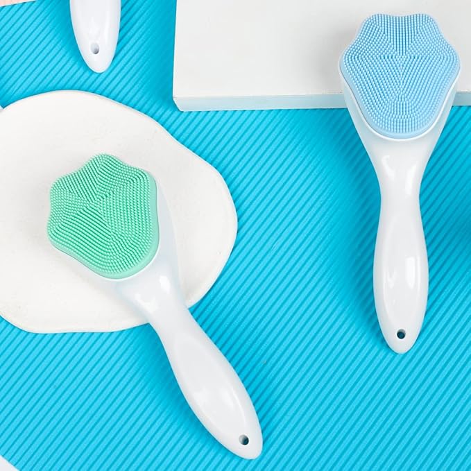 1 PCs Silicone Face Scrubber Exfoliating Brush, Manual Handheld Massager