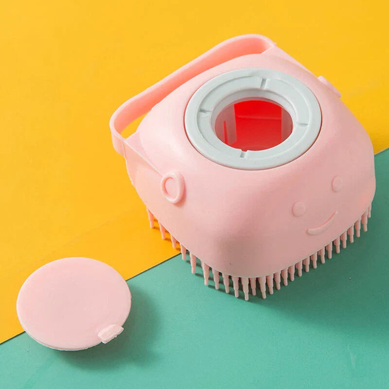 Silicone Bath Body Brush | Exfoliating Scrub with Soap Dispenser