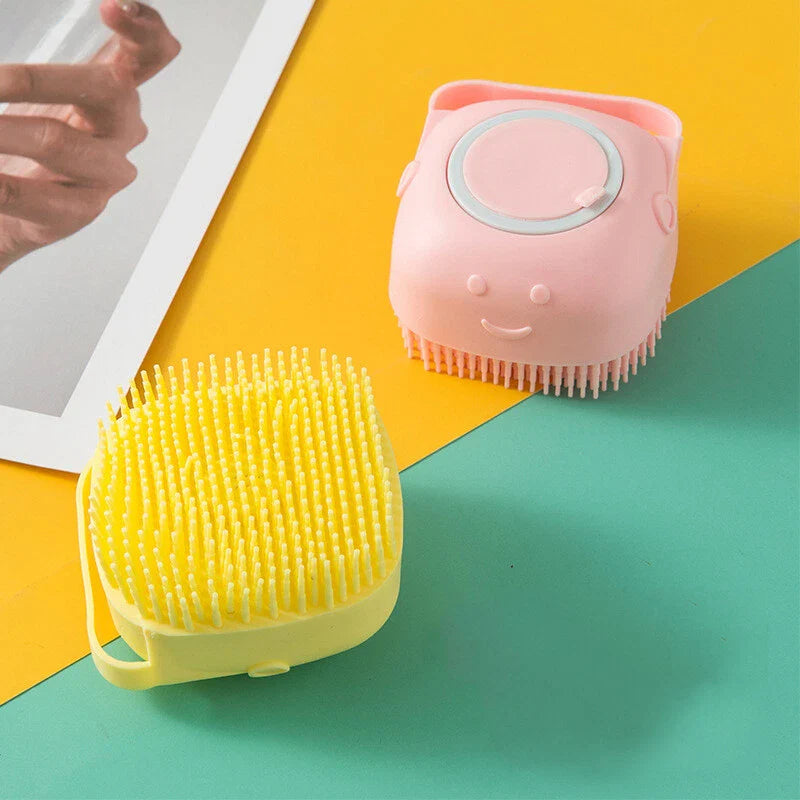 Silicone Bath Body Brush | Exfoliating Scrub with Soap Dispenser