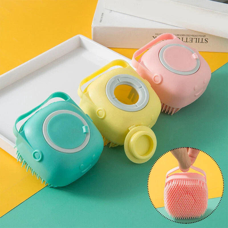 Silicone Bath Body Brush | Exfoliating Scrub with Soap Dispenser